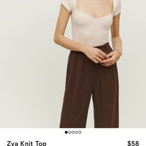 Reformation Zya knit top in white XL